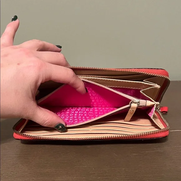 Kate Spade Red Zip-Around Wallet - Picture 10 of 13